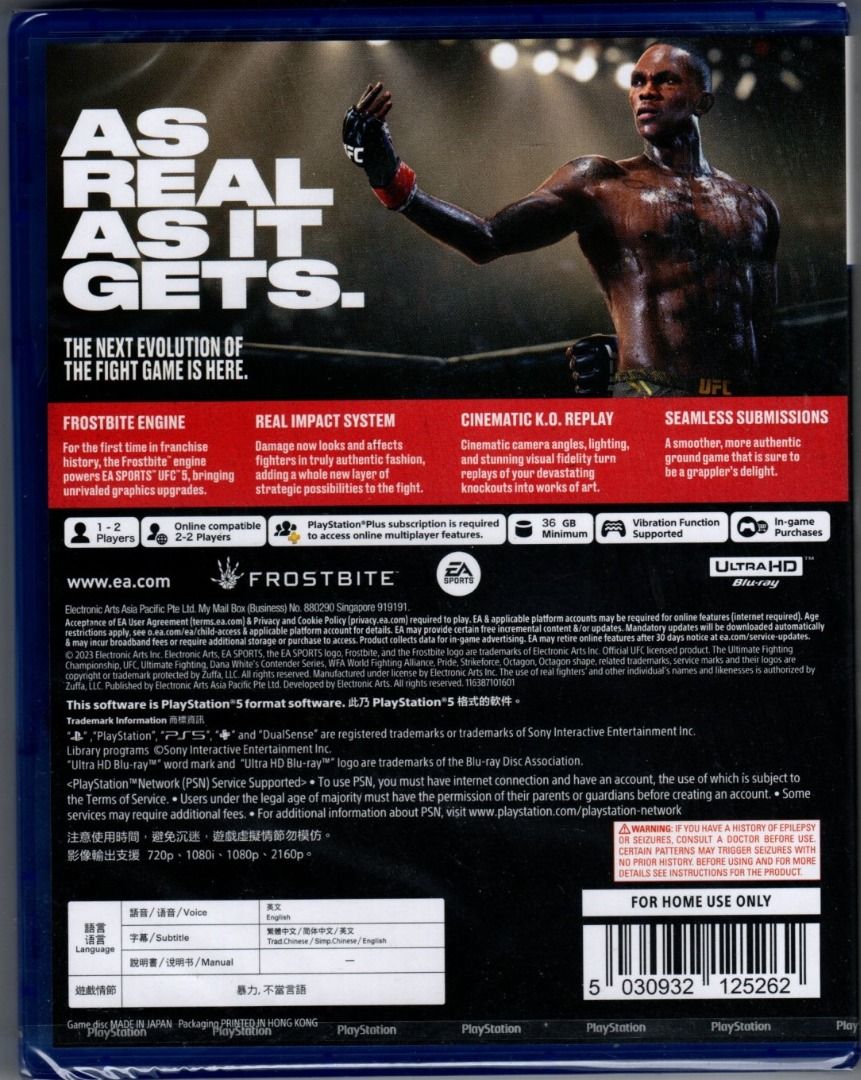 Ps5 UFC 5, Video Gaming, Video Games, PlayStation on Carousell