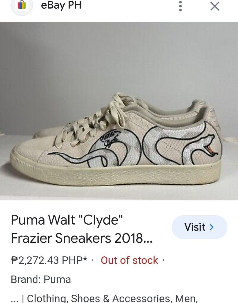Puma clyde snake 2025 embroidery
