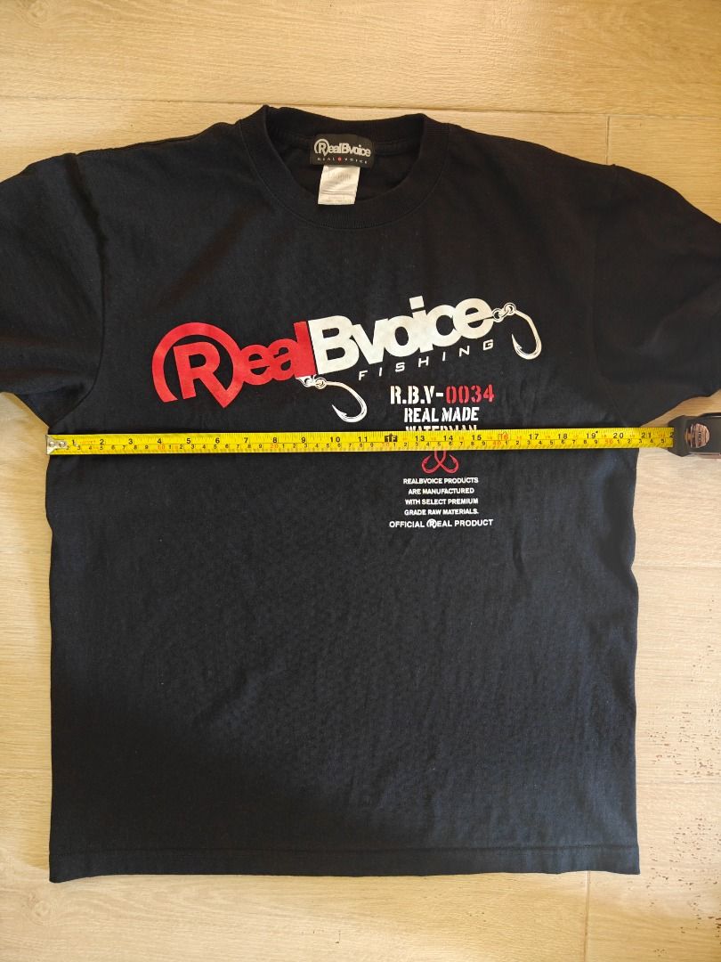 R34 RealBvoice 全綿厚T Size L, 男裝, 上身及套裝, T-shirt、恤衫、有