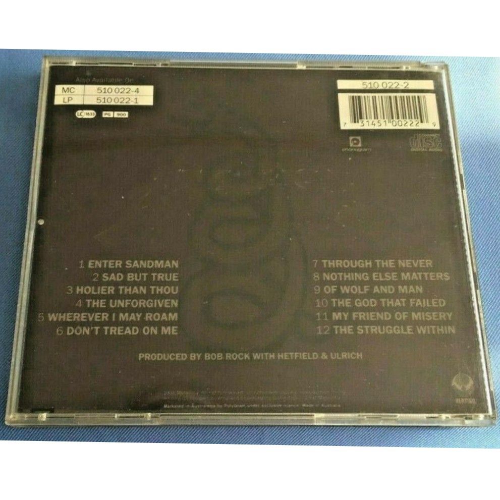Rare '93 Gold Signature Edition METALLICA Music CD