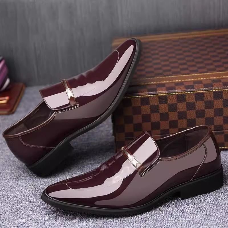 Mens dress top shoes shiny