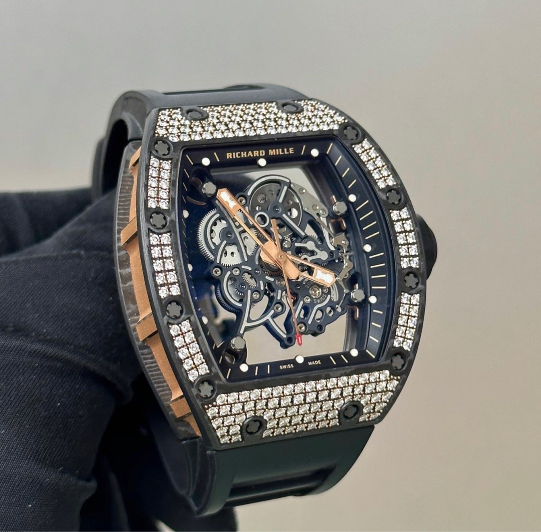 Richard Mille RM055 Black NTPT Diamonds Skeleton dial Full set dated 2018