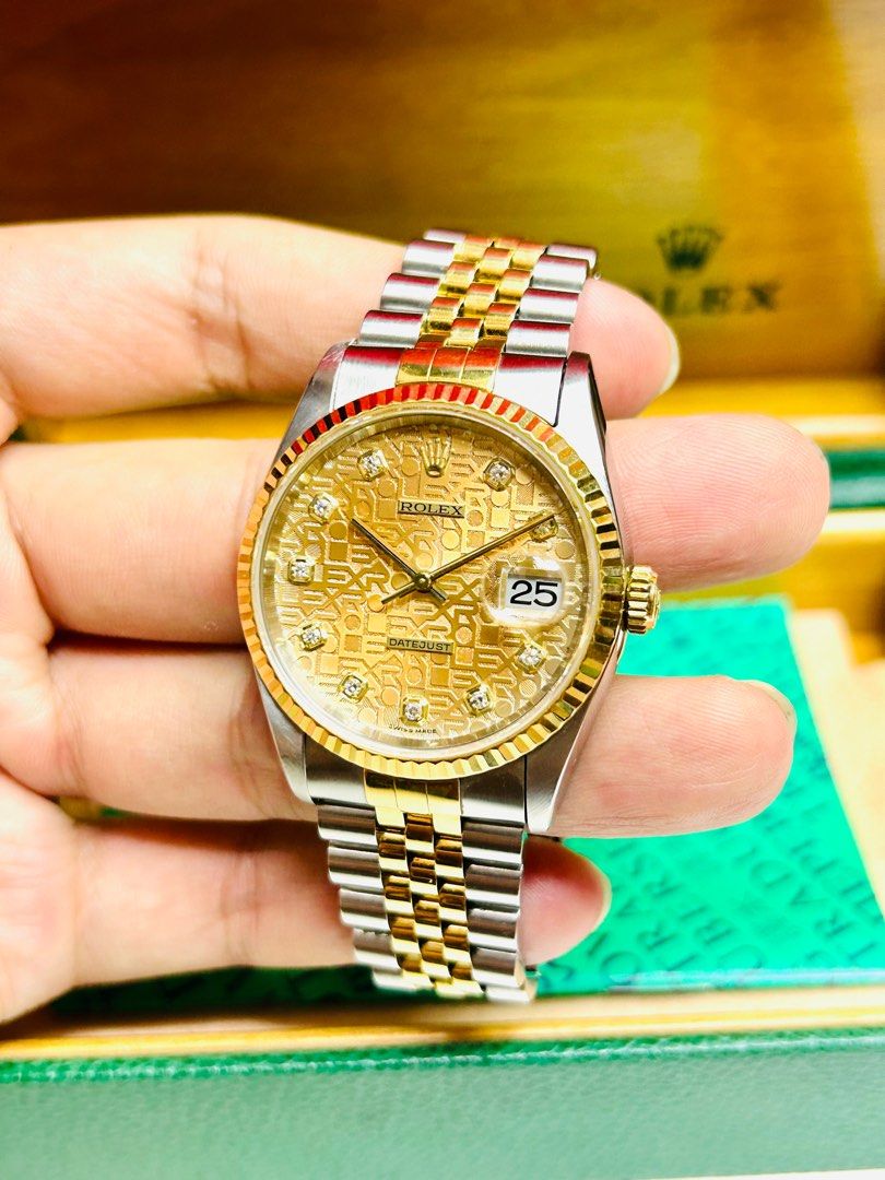 ROLEX Datejust 16233 Computer Diamond Dial 36mm Automatic Watch