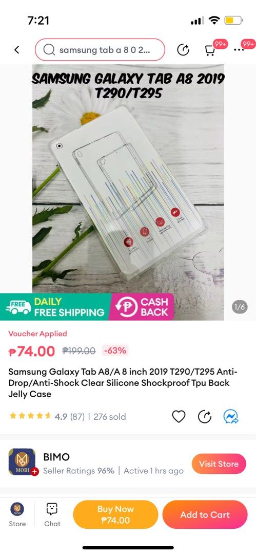 Samsung tablet A 8inch T290 jelly case (Category: Android) located in Pasig City. Submitted by chuchayukay (Listing ID 1262074330, Image 1). Description: Buyer to pay for shipping fee Can do meet along Brgy. Maybunga Pasig City.