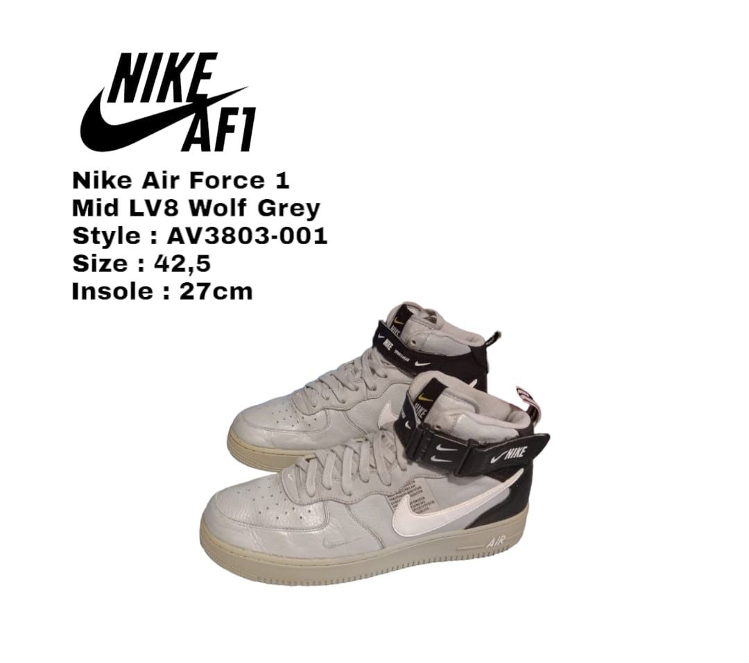 Air force 1 mid lv8 wolf grey sale