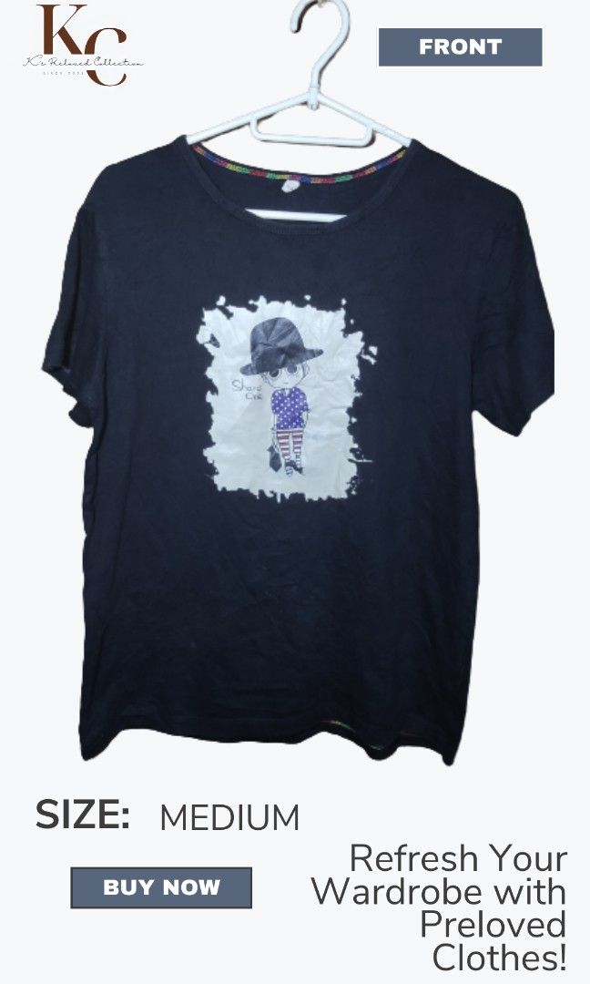 SHARE ONE BLACK SHIRT, Women's Fashion, Tops, Shirts on Carousell