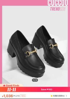 Shein black Loafers /Chunky black shoes size 40