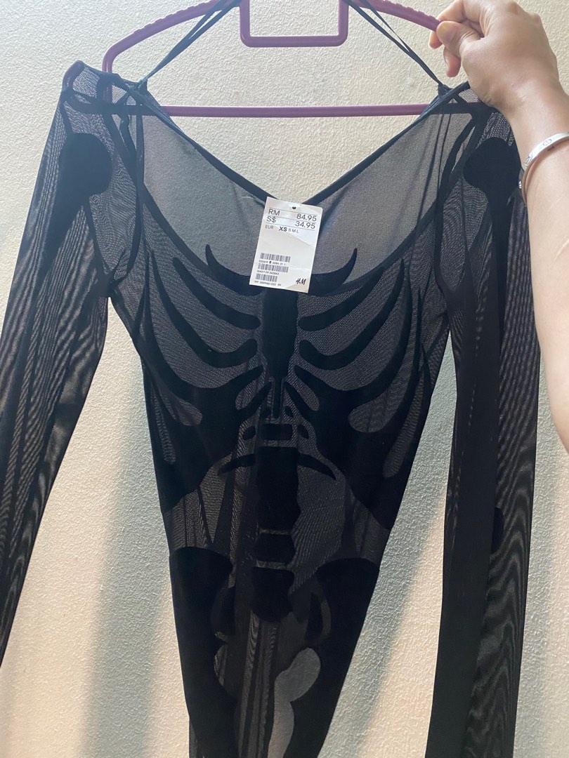 H&m skeleton on sale bodysuit