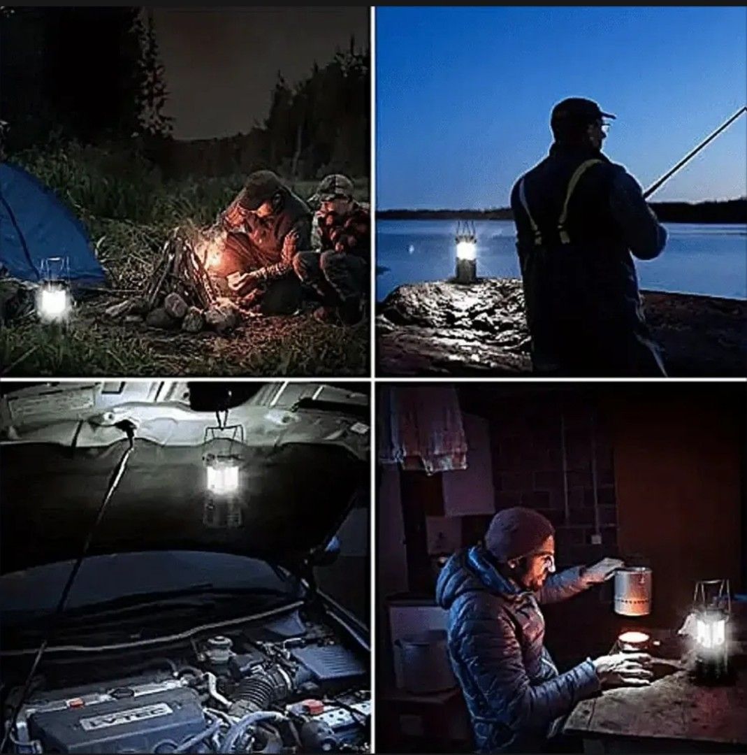 Super Bright LED Camping Lantern battery power collapsible water