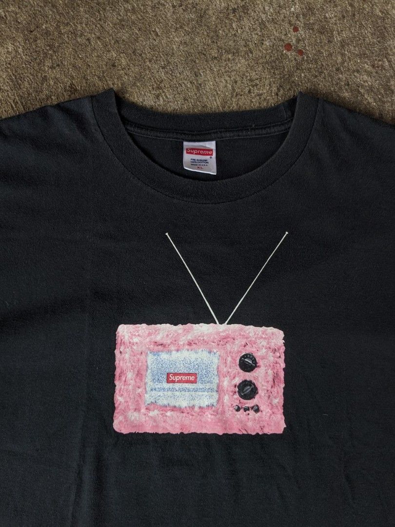 Supreme Television Box Logo Design Men s Fashion Tops Sets
