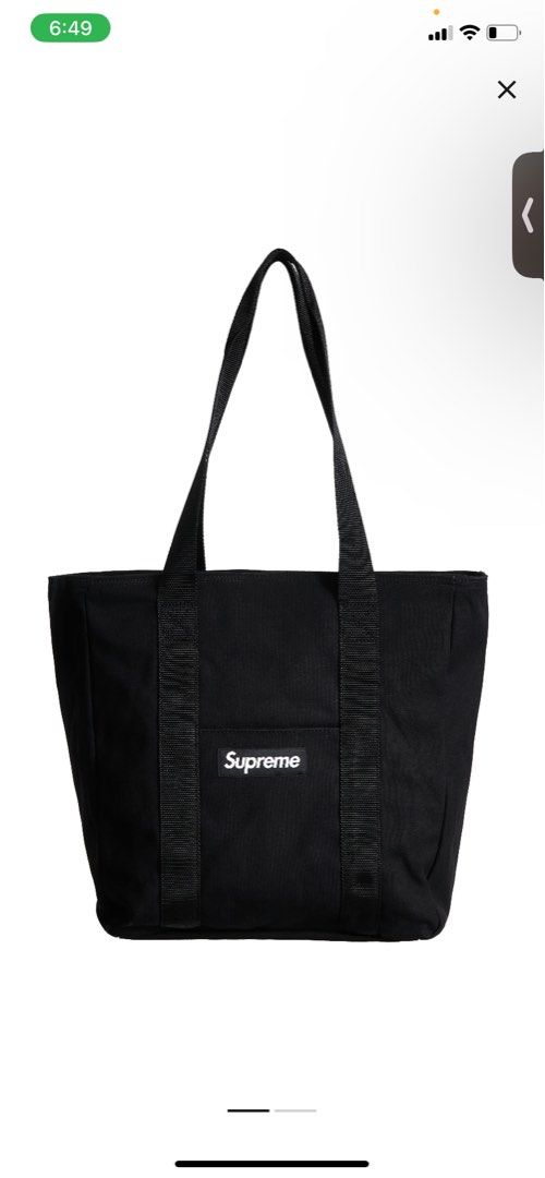 Supreme black tote bag sales