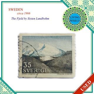 Sweden circa 1966 Fjeld Mountains Stamp