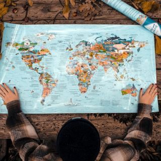 The Bucketlist World Map Gift for Globetrotters Travelers Top 250 Things to Do by Awesome Maps (9 items left!)