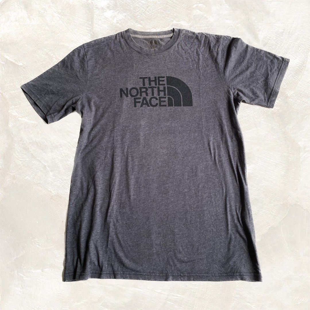 Mens grey north face top t shirt