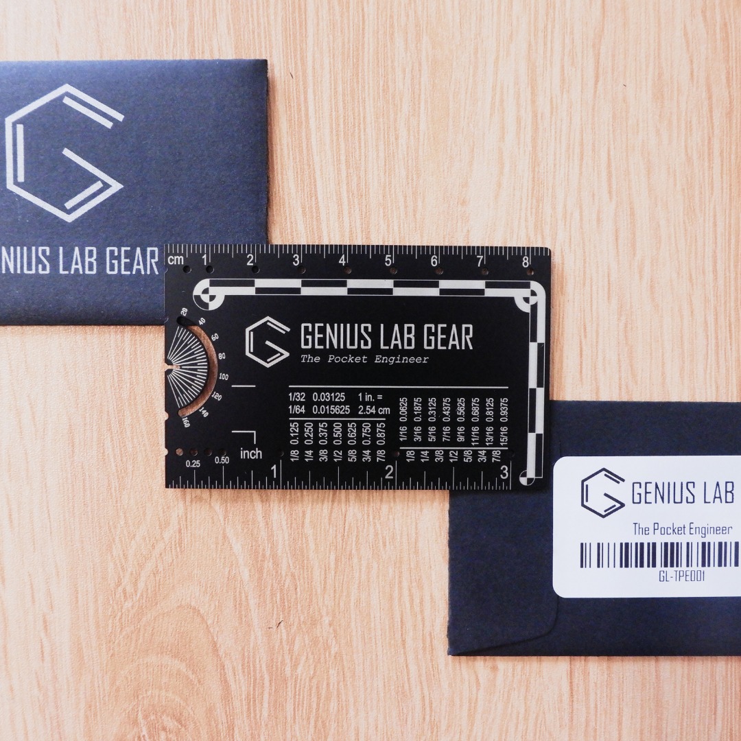The Pocket Engineer Gift Wallet Engineering Ruler Scale and Unit