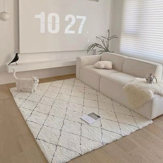 Ultra Soft Carpet for Living Room 1.2*1.6M 1.4*2M Anti-Slip Floor Rug Mat Modern Nordic Indoor Bedroom Carpets