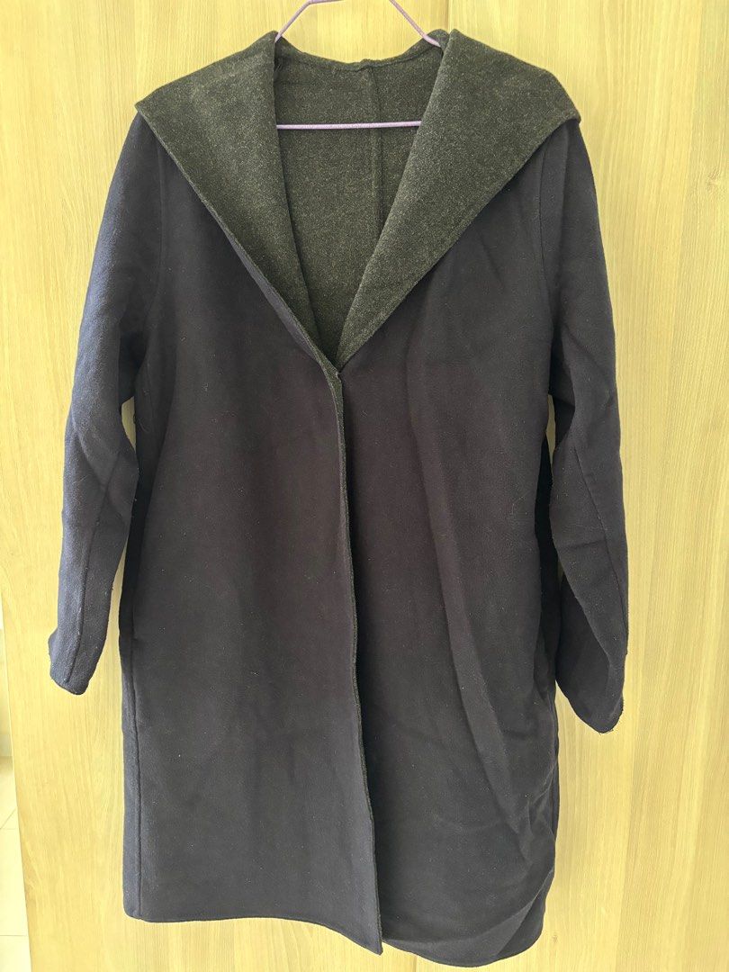 Uniqlo double face hooded coat online