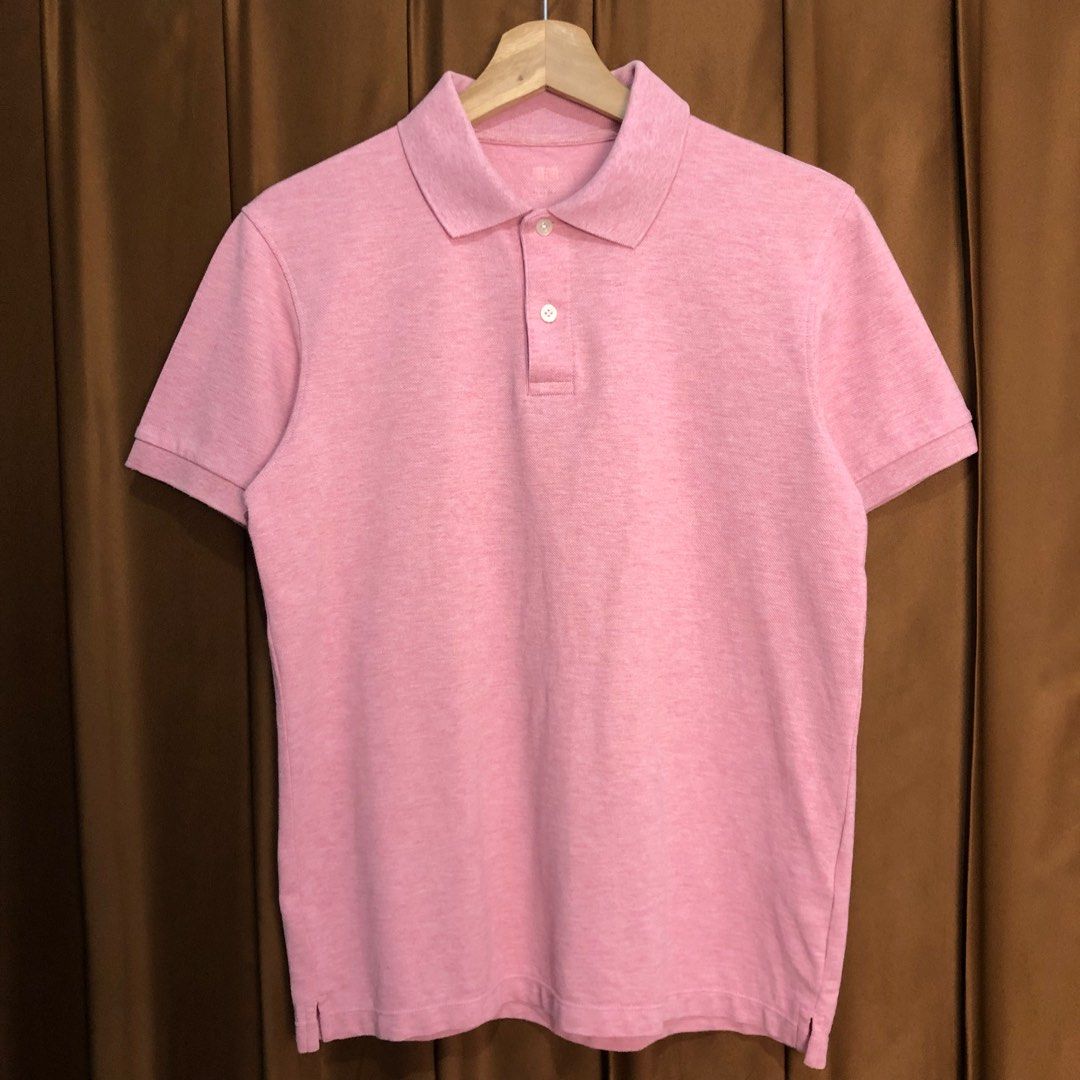Uniqlo Dry Pique Polo Shirt Pink Men s Fashion Tops Sets