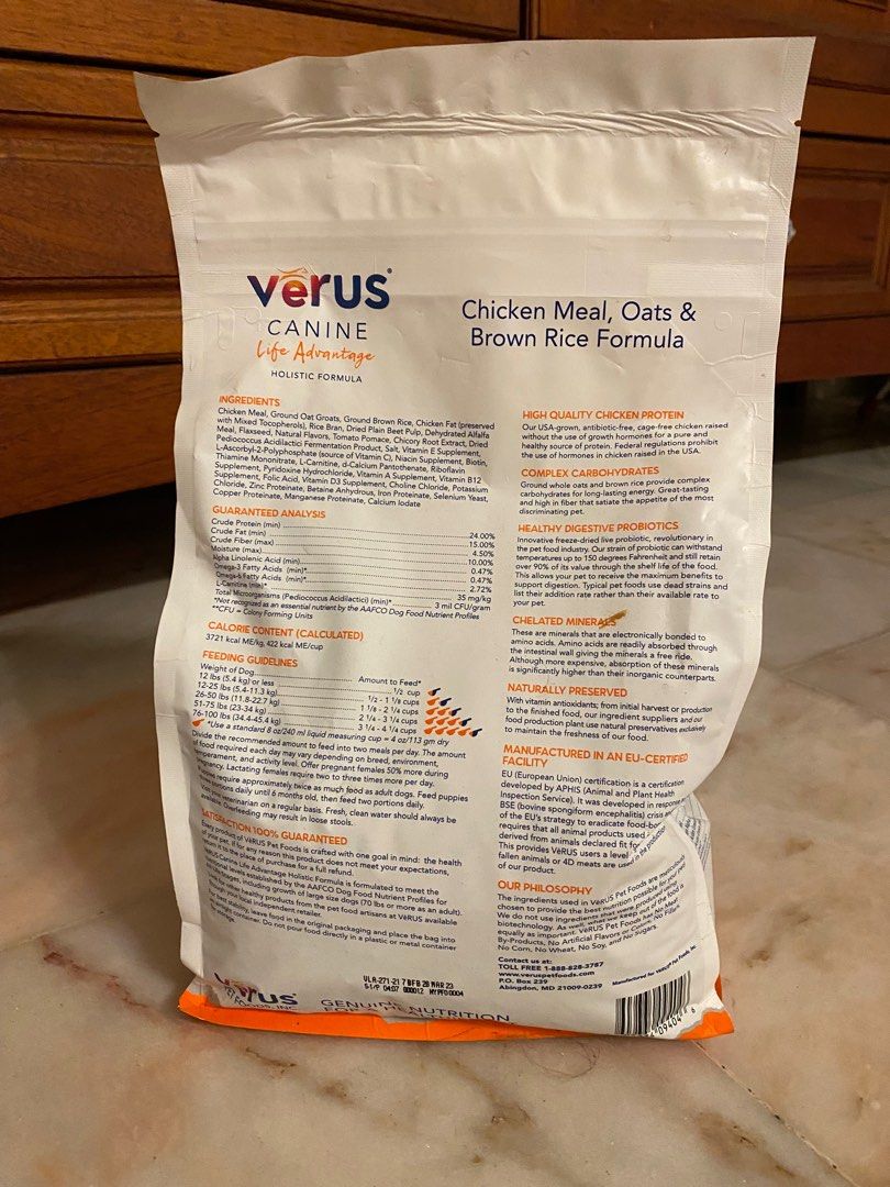 Verus canine life advantage hotsell