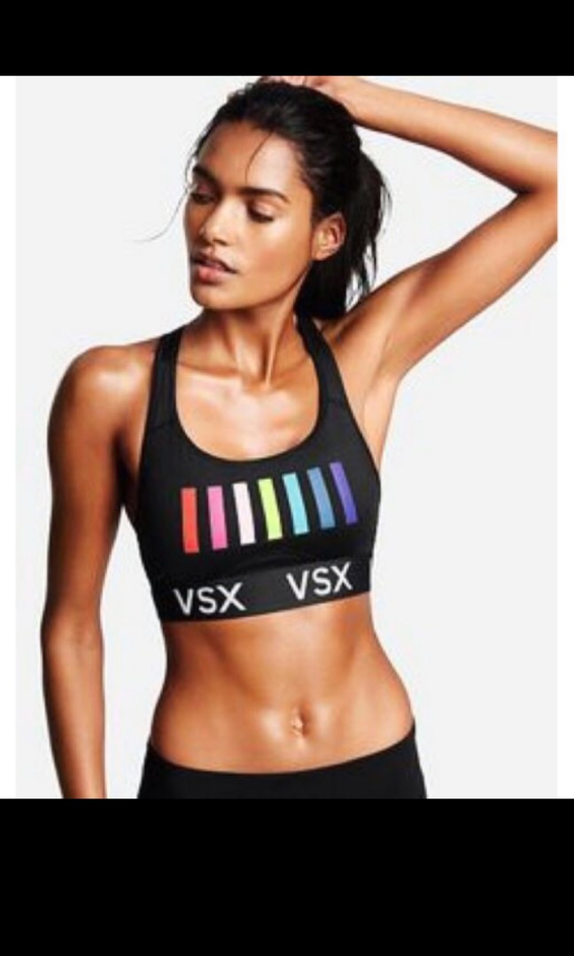 Victoria Secret VSX Rainbow Sports Bra, Women's Fashion, Activewear on  Carousell