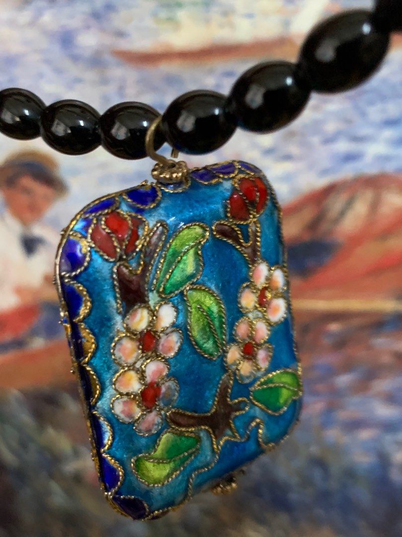 Vintage cloisonne new arrivals necklace