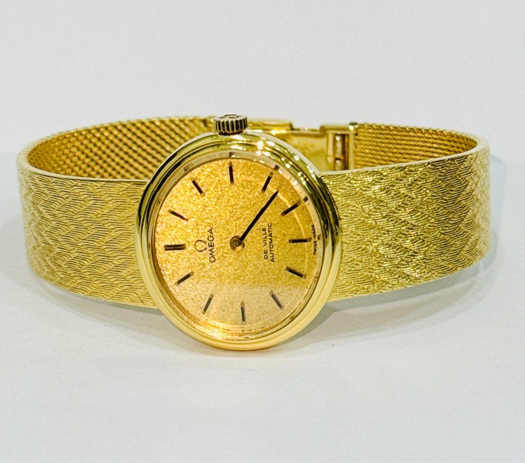 Vintage Solid 18K Gold Omega De Ville Automatic Watch W0796
