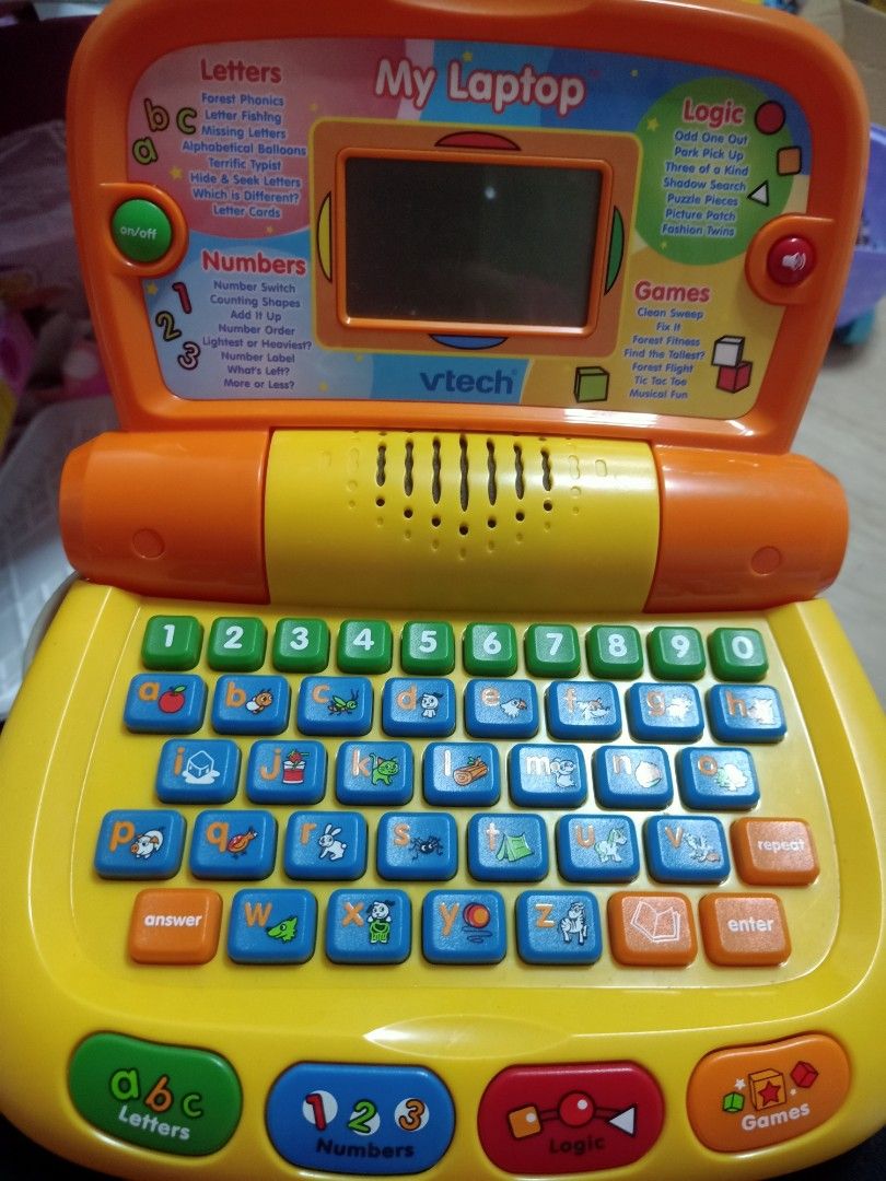 VTECH LAPTOP (Category: Laptops & Notebooks) located in Manila. Submitted by tabularasa888 (Listing ID 1262121149, Image 1). Description: Original Vtech Laptop Seldom used Teach your lo about letters, numbers, logic and games with sounds and lights RFS: decluttering P1,000 free shipping.