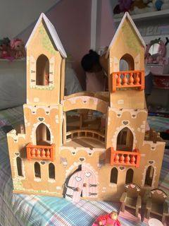 Wooden castle doll house
