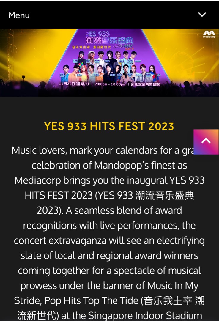 YES 933 HITS FEST 2023, Tickets & Vouchers, Event Tickets on Carousell