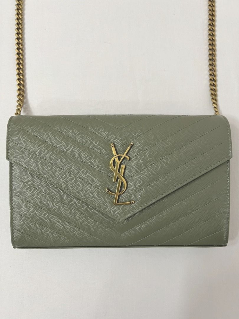 YSL Cassandre Chain matelassé Brown, Luxury, Bags & Wallets on Carousell