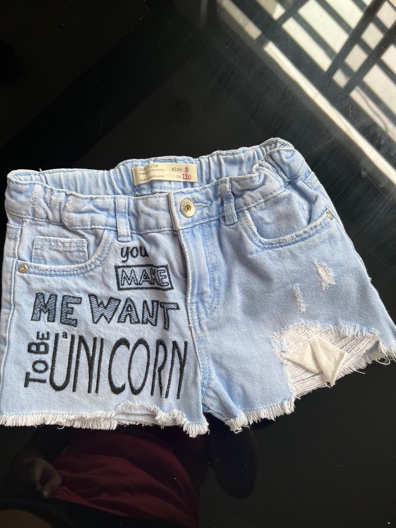 Zara Denim short, Babies & Kids, Babies & Kids Fashion on Carousell