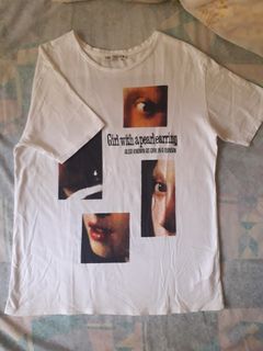 Zara printed shirt with embroidered statement