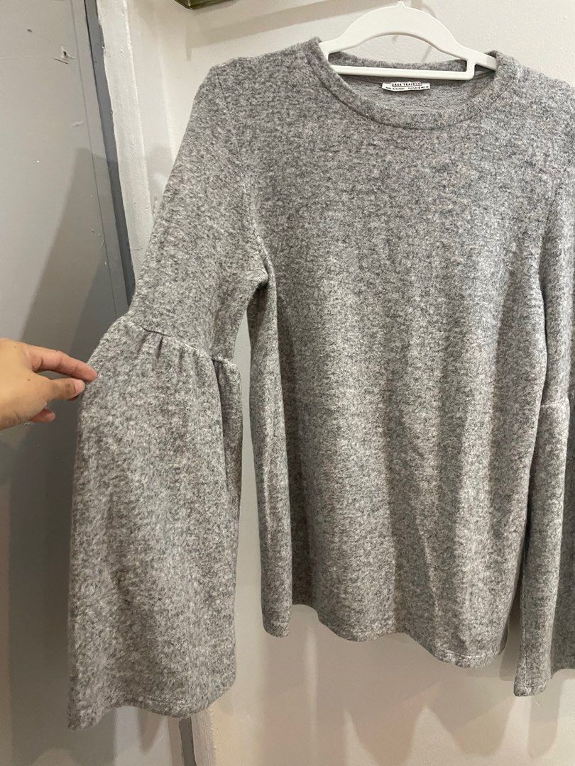 Bell sleeve jumper zara discount