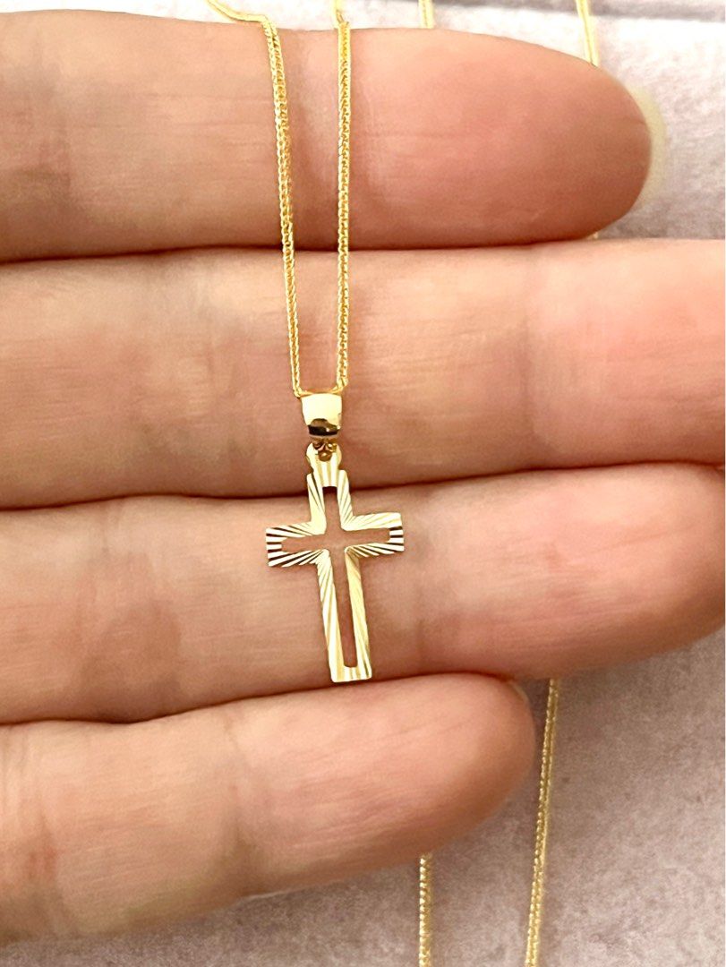 Prouds gold outlet cross necklace