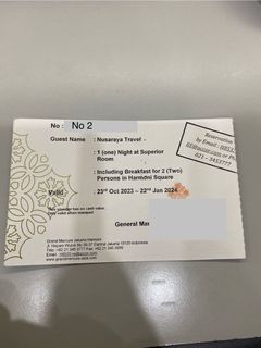 1R 1N hotel voucher Grand Mercure Harmoni Jakarta