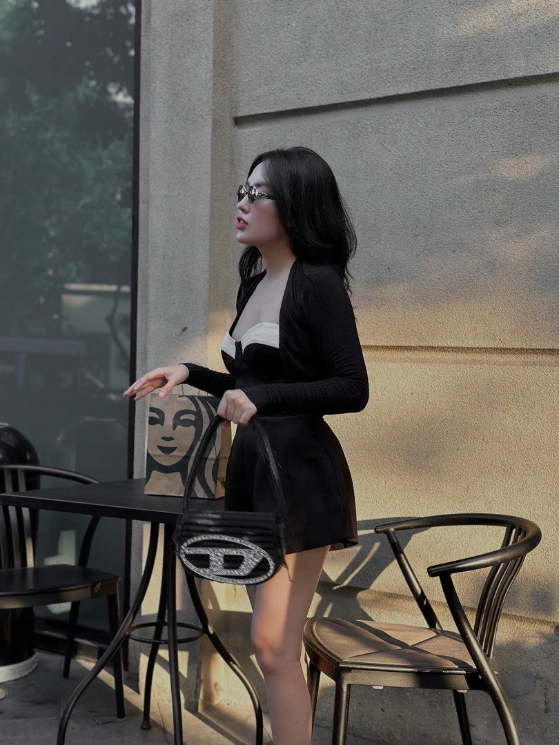Black jumpsuit with cardigan clearance