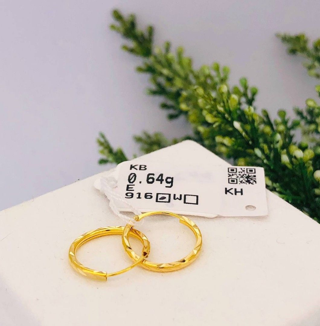 916 Gold Earring Ring