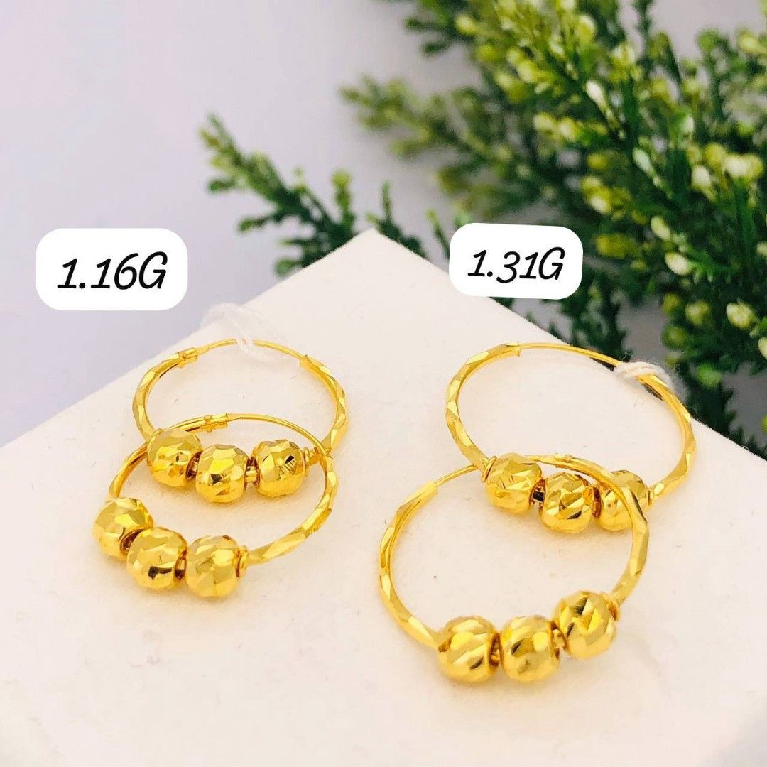Gold earring ring model on sale