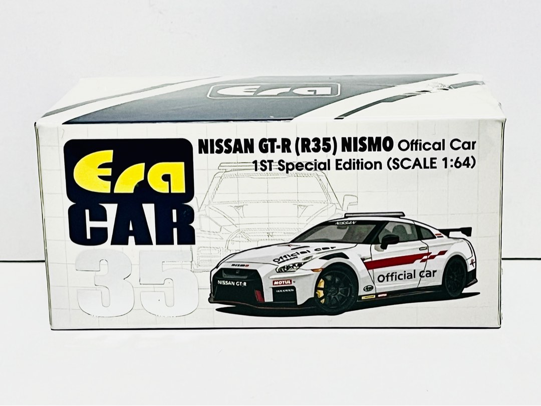 全新絕版未開封Era Car No. 35 合金車仔Scale 1:64 1/64 比例日產Nissan GTR R35 NISMO Safety Car  Official Car 1st Special Edition Logon 限定版