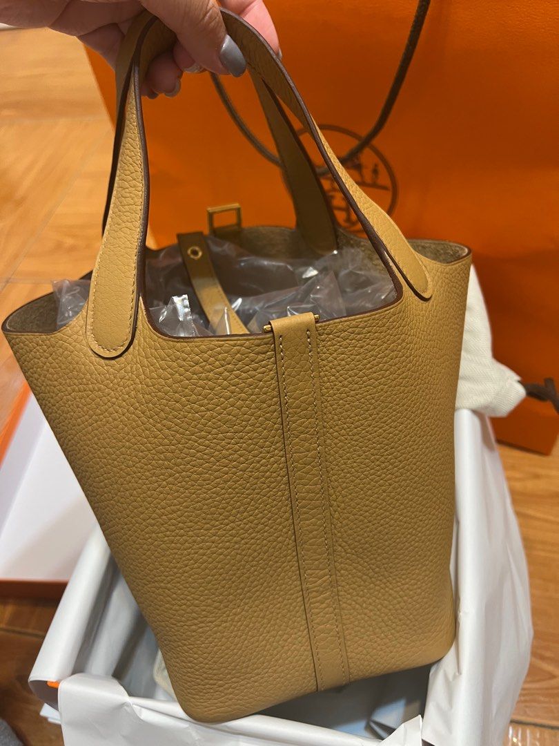 NEW HERMES PICOTIN 18 ETOUPE PWH D STAMP