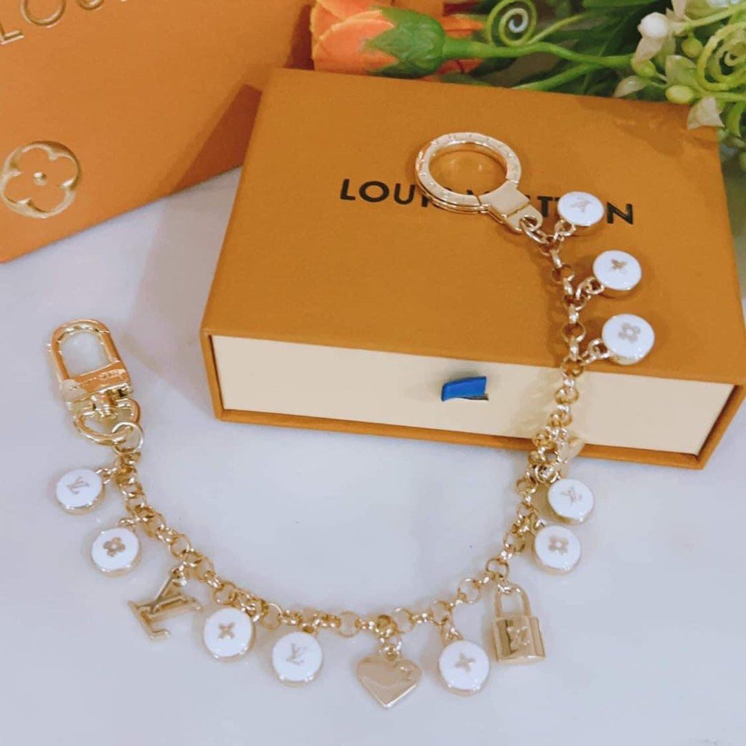 Louis Vuitton Friendship Bracelet LV Charm Monogram Flower Medallion Pink  Blue