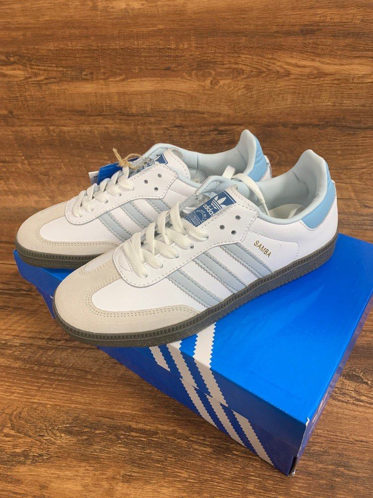 Adidas Originals Samba OG 白藍款ID2055 (Eu39), 女裝, 鞋, 波鞋