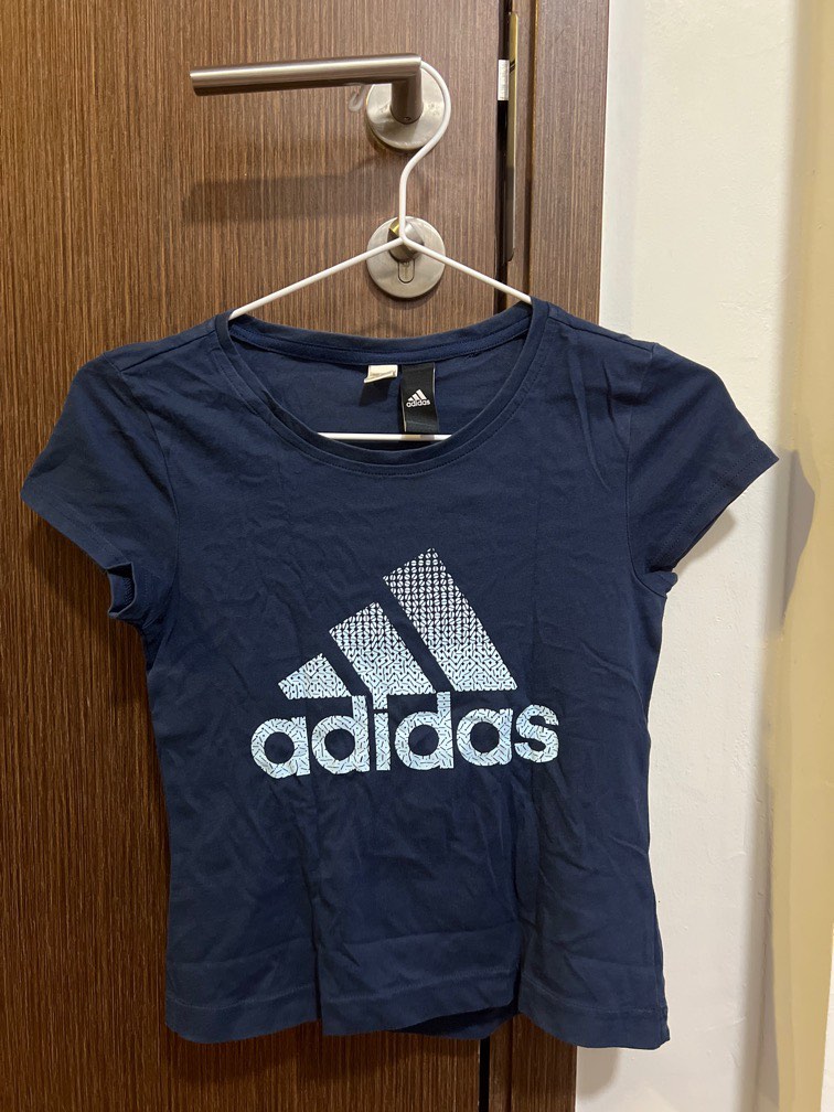 Girls white adidas tshirt store