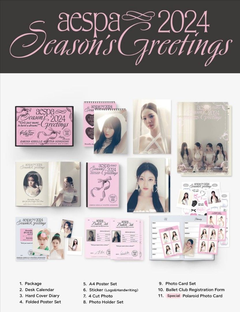 aespa season greetings 2024 smtown store / weverse POB, Hobbies & Toys