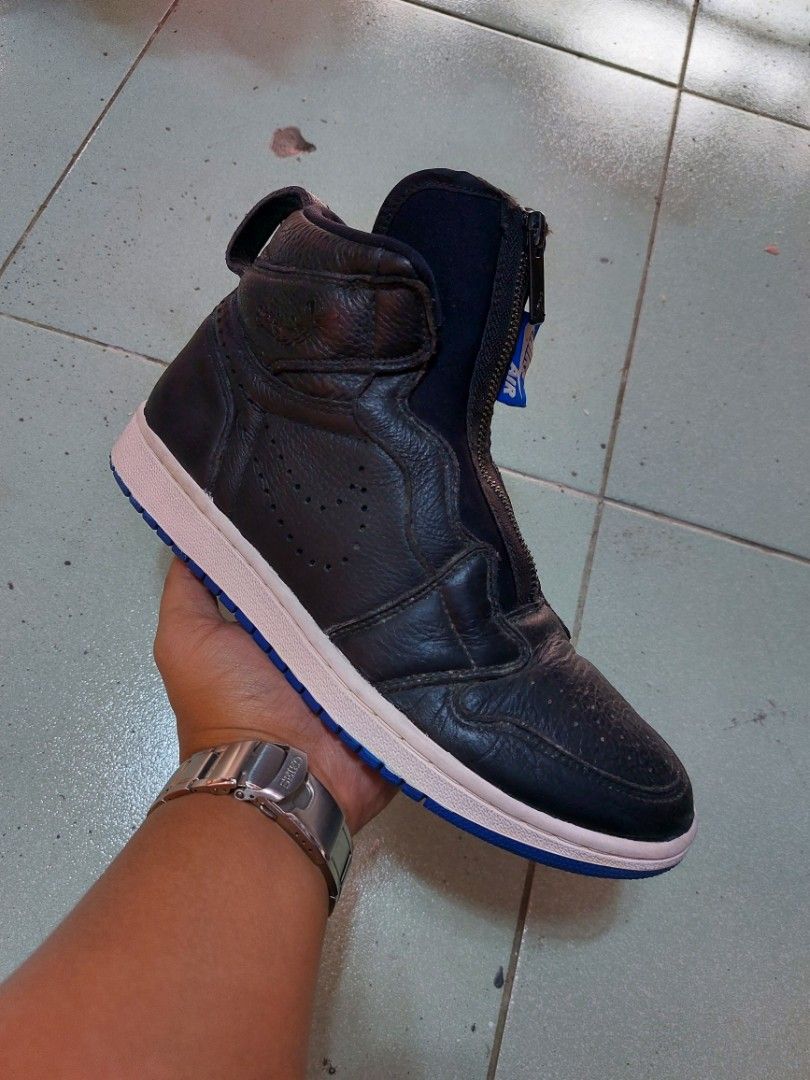 Air Jordan 1 Retro High Zip Black Hyper Royal 26.5 cm Men s Fashion Footwear Sneakers on Carousell