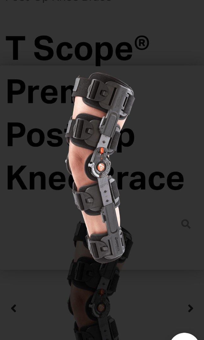 Aluminium arm crutches and knee brace, Health & Nutrition, Braces