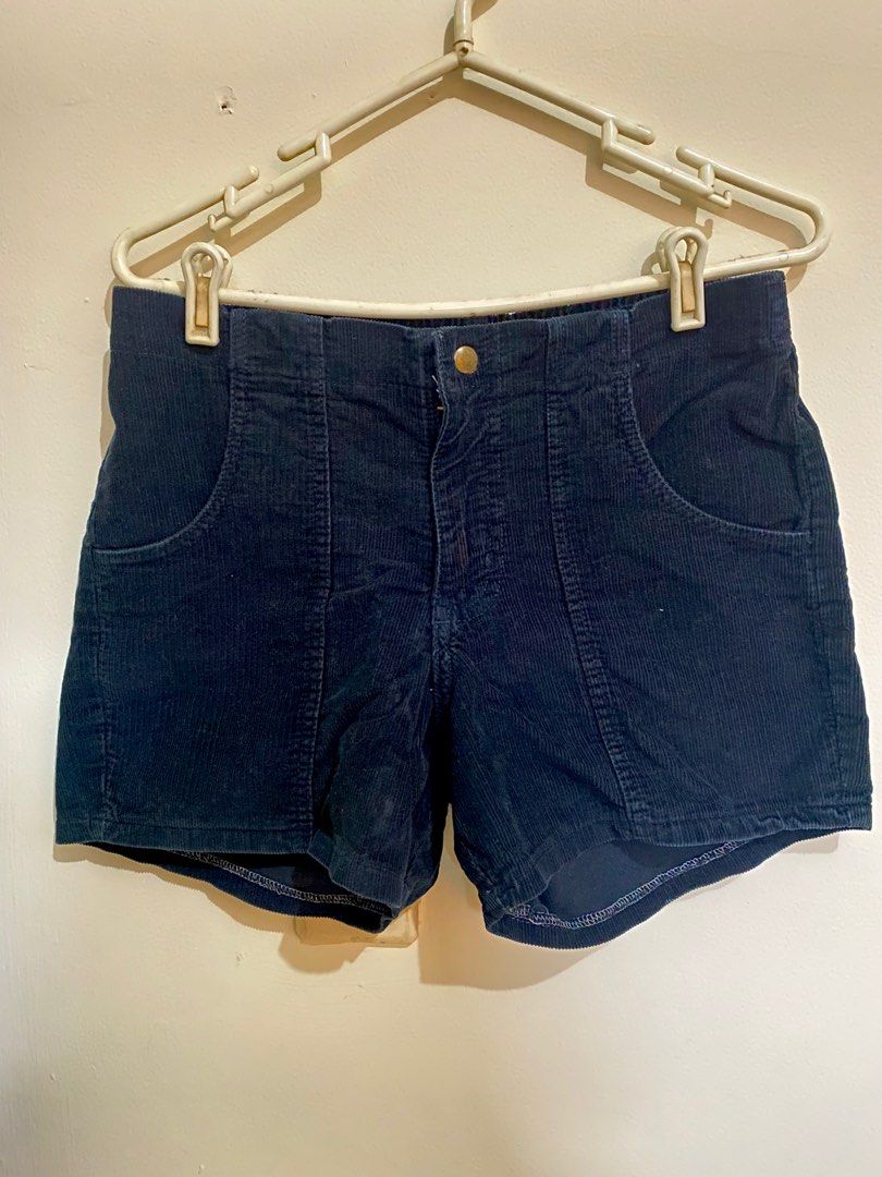 American Apparel Black Corduroy Shorts, Fesyen Wanita, Pakaian