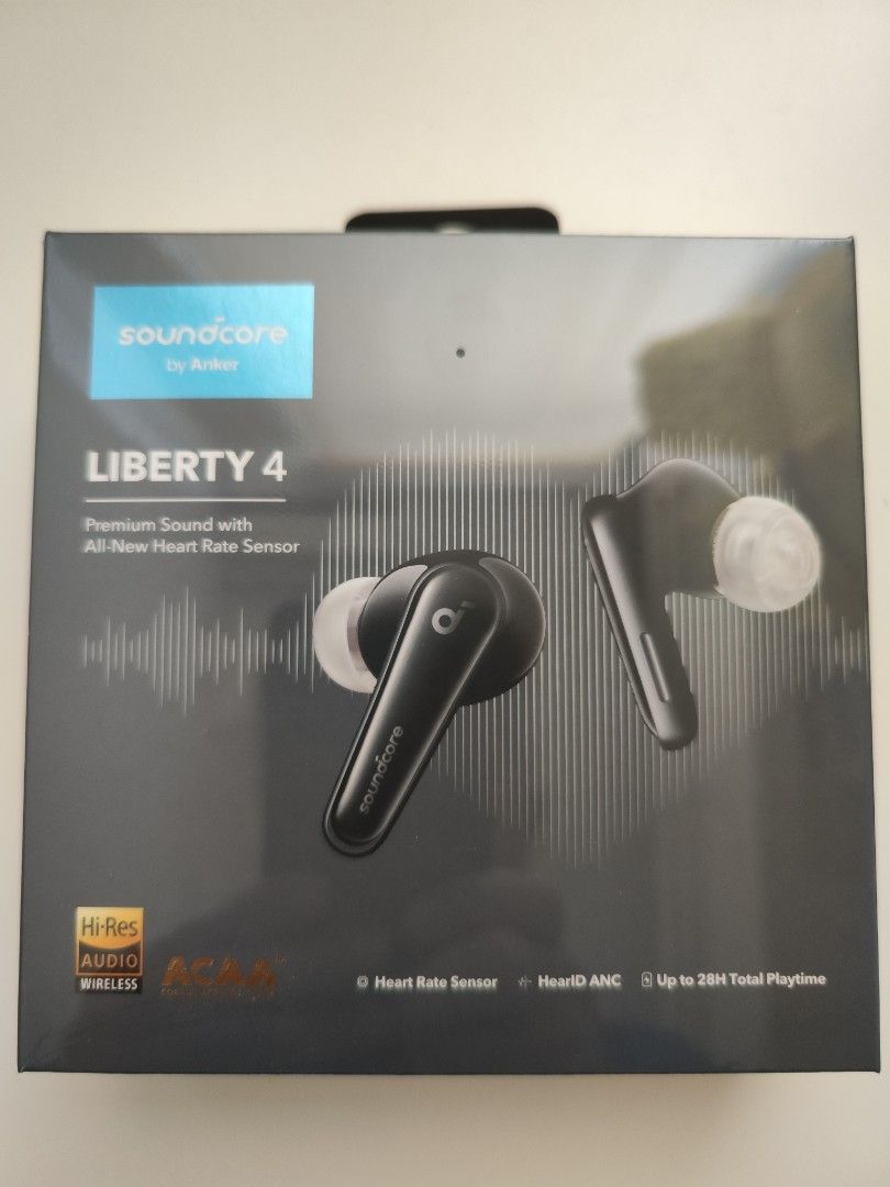 Anker Soundcore Liberty 4 藍牙耳機黑色原裝行貨, 音響器材, 耳機