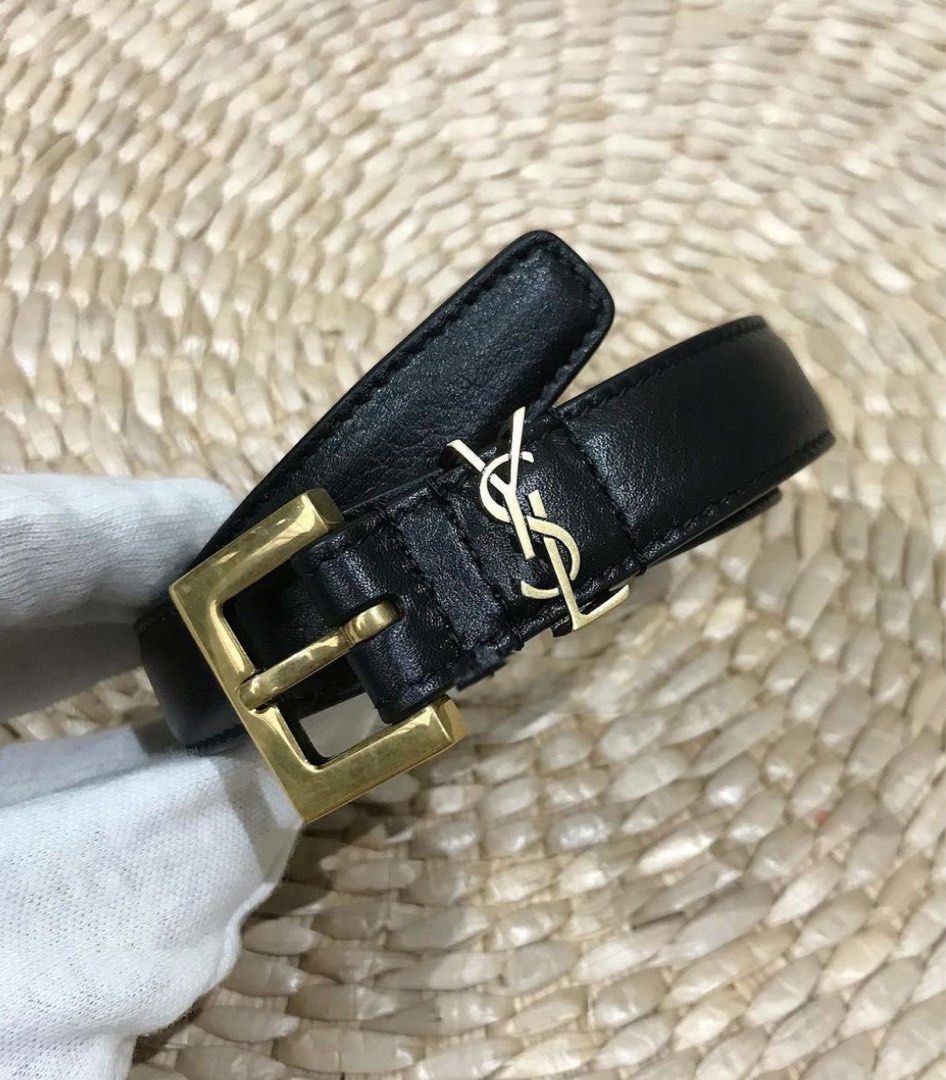 Ysl on sale logo belt