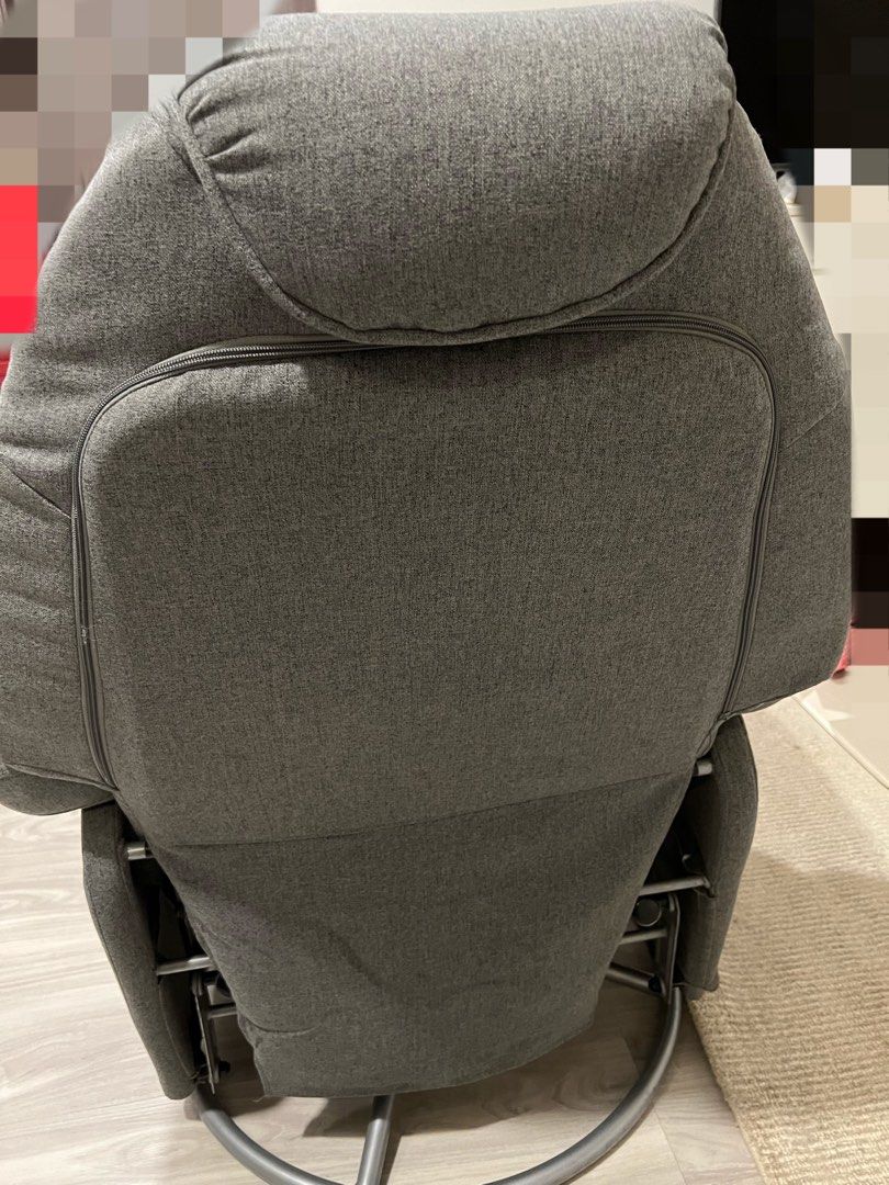 Babyhood Vogue Breastfeeding Glider Chair and Ottoman Charcoal Grey